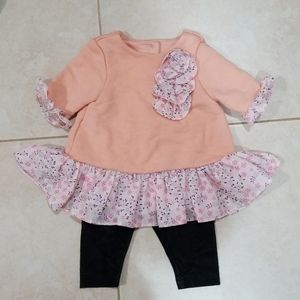 Pippa & Julie peach baby sweater dress / top